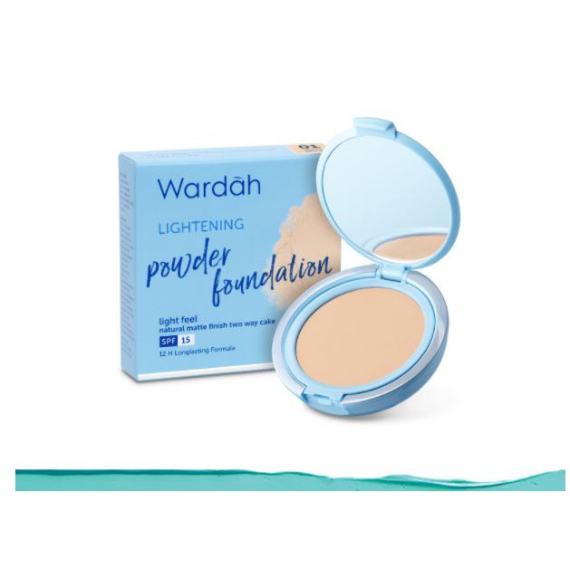[BPOM] Wardah Lightening Powder Foundation 100%Ori Light Feel Bedak Two Way Cake TWC Padat POWDERY