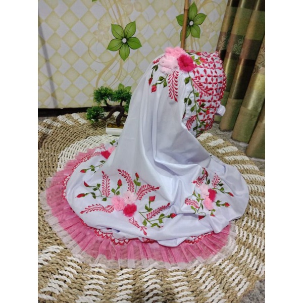 MUKENA TERUSAN ANAK BORDIR TILE