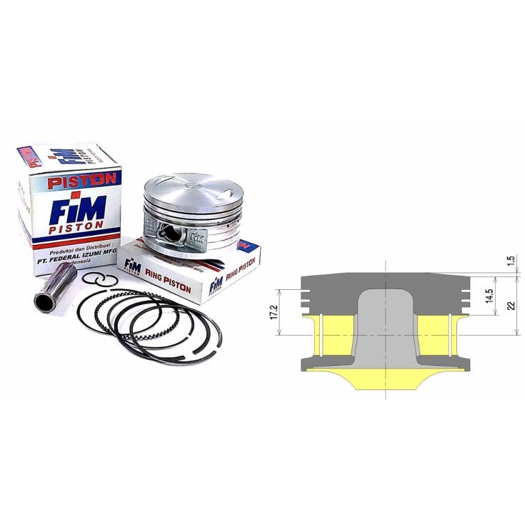 PISTON KIT FIM50 FIM 50 TIGER