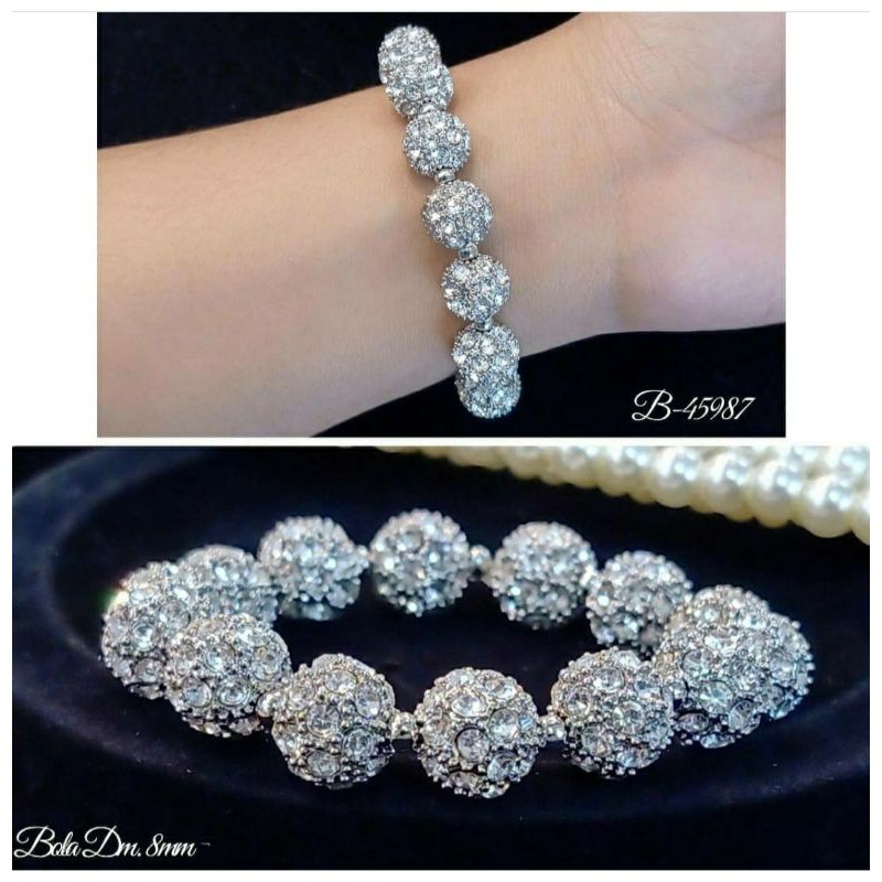 Gelang Zircon Premium Quality lapis emas Anti karat Full mata