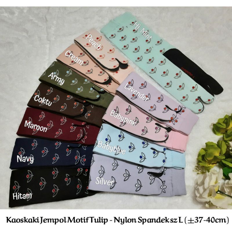 Kaos kaki jempol motif TULIP warna panjang (size L)