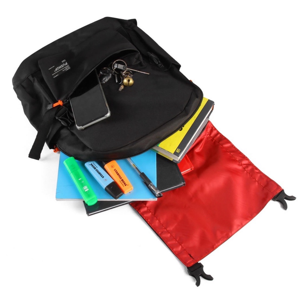 Tas Ransel Sekolah Kerja Kuliah Backpack Pushop Casual Pria Brody PUSHOP AUTHENTIC