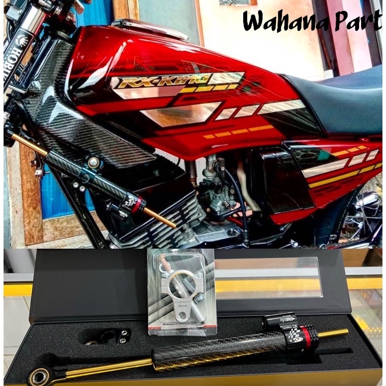 Stabilizer matris carbon set briket breket samping rx king