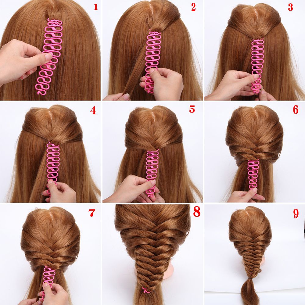Alat Bantu Kepang Rambut Diy 3 Warna Mudah Digunakan Untuk Wanita