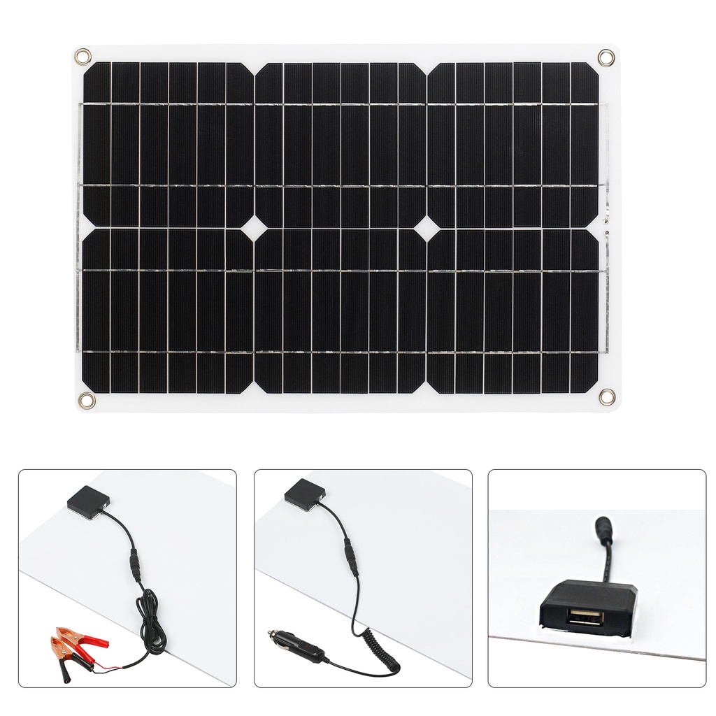 Solar Panel / Solar Cell / Panel Surya 60wp Monocrystalline SOLAR PANEL SURYA PEMBANGKIT LISTRIK TENAGA SURYA（Dengan pengontrol surya 10A）