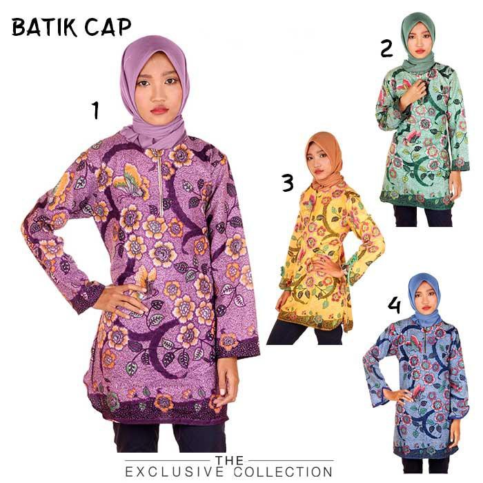 Blouse Batik I Baju Batik Kerja  Wanita I Baju Kerja Blouse Batik Wanita Estu