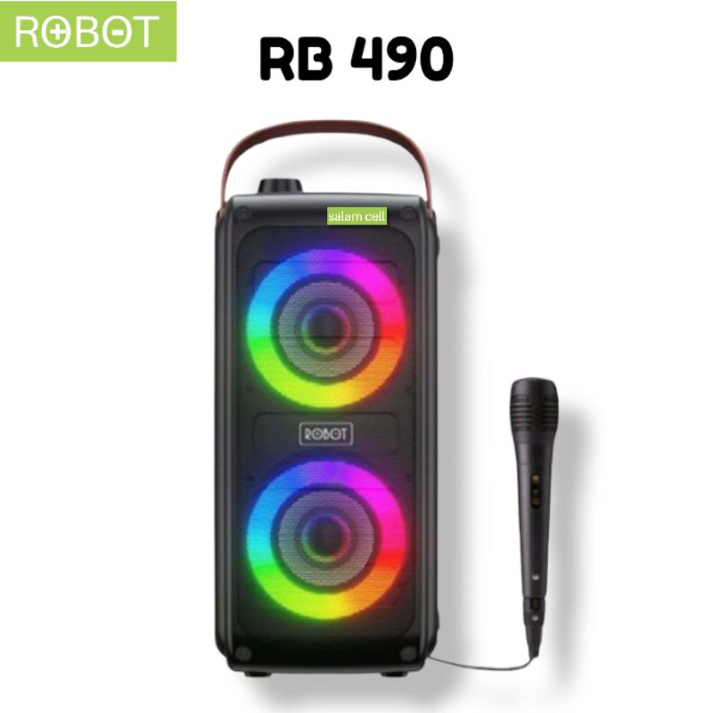 Speaker Bluetooth Karaoke ROBOT RB490 With Microphone Original Garansi