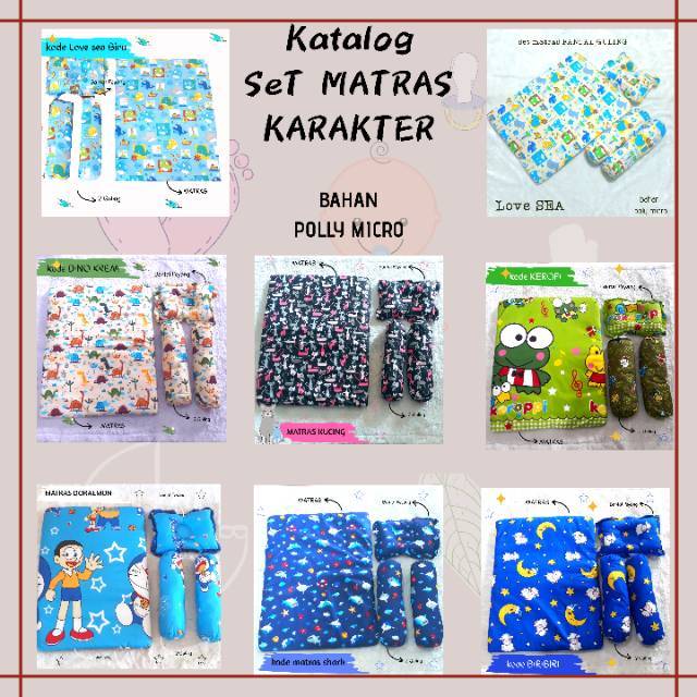 Set tempat tidur bayi matras bayi bantal guling-2
