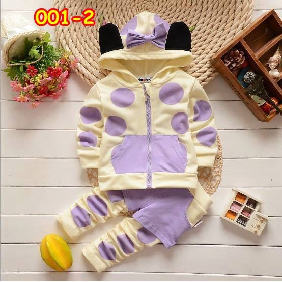 001-2 / BAJU ANAK PEREMPUAN / SETELAN HOODIE