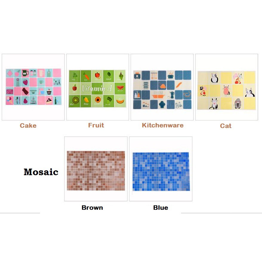 Wallpaper Dapur / Stiker Dinding Dapur Anti Minyak dan Anti Panas