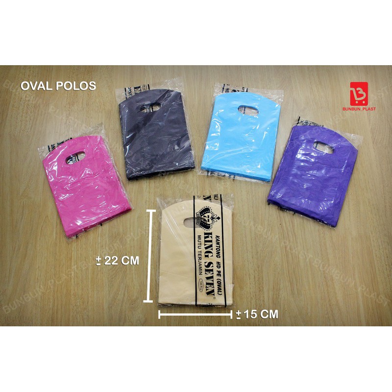 

Plastik HD Pond Oval Polos 15x22cm / Plastik Packing Olshop/Kantong Plastik Merk KING SEVEN