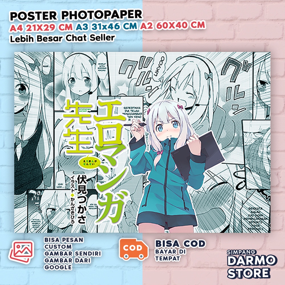 Poster EroManga-Sensei Anime Hiasan Dinding Wibu Aesthetic Masamune Sagiri Izumi Elf Senju EMS-35