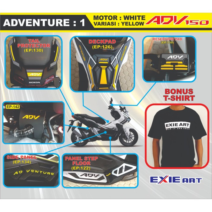 PAKET KOMPLIT HONDA ADV 150 - AKSESORIS HONDA ADV 150 - BORDES ADV 150