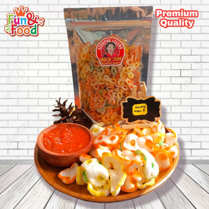 

Kerupuk Mentah Kerupuk Bawang Warna Angka 8 Krupuk Kering Kualitas Premium