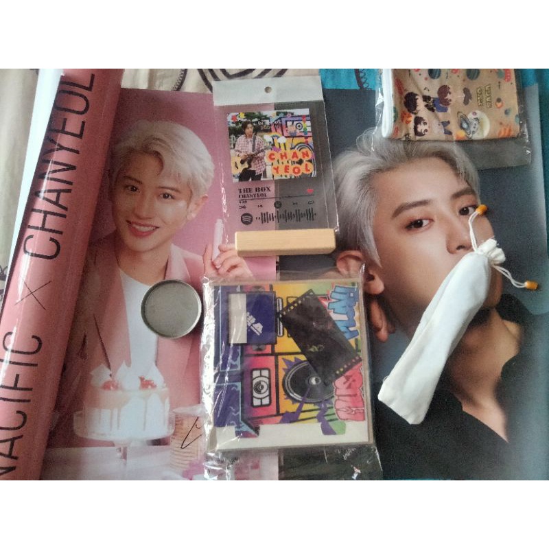 take all unsealed album the box chanyeol + poster nacific
