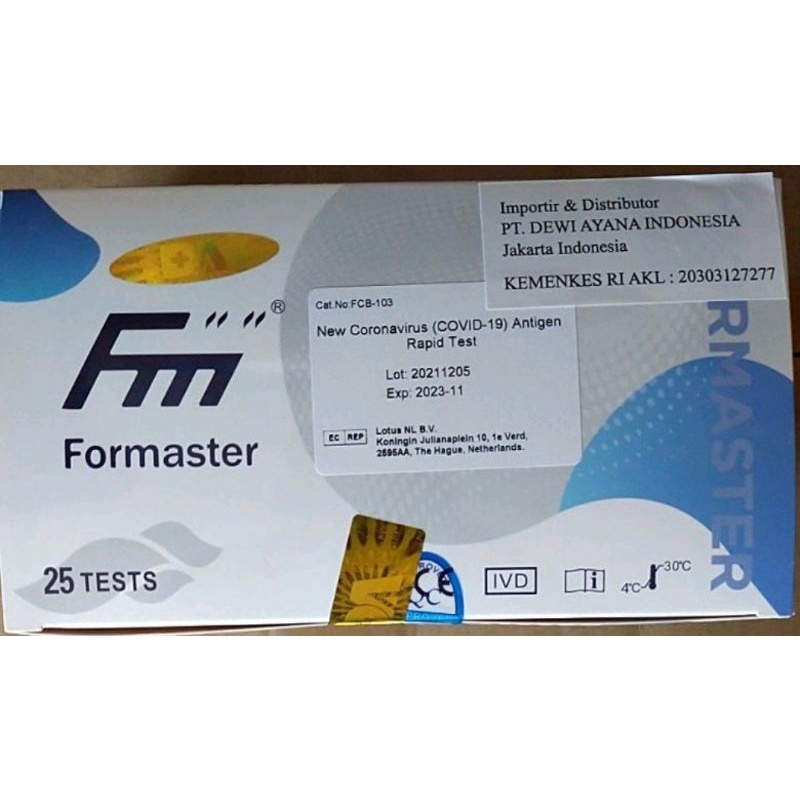 Alat Tes Rapid Antigen Formaster Ori 100%