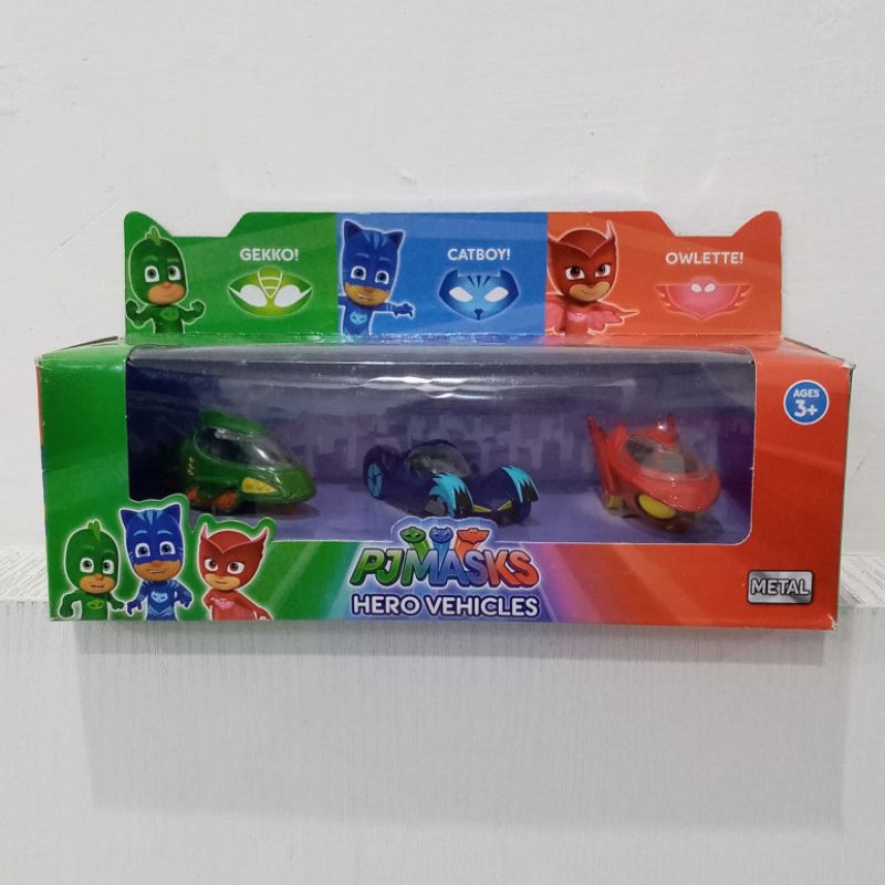 ORi original pj masks pjmasks hero vehicles mobil mobilan mainan anak cowok gekko catboy owlette