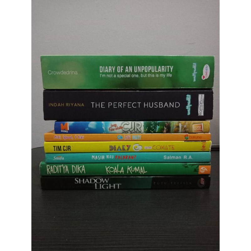 Preloved Novel Buku CJR, Koala Kumal, The Perfect Husband, Diary of an unpopularity, shadow light
