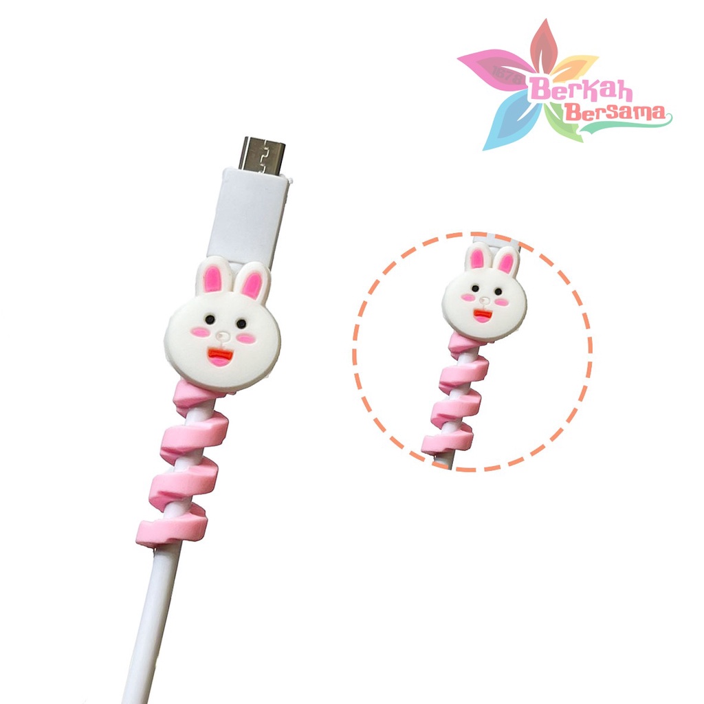 Cable Saver TWIST Cable Protector SPIRAL Pelindung Ujung Kabel karakter android iphone BB6638