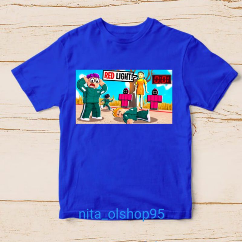 baju squid game roblox minicraft kaos anak