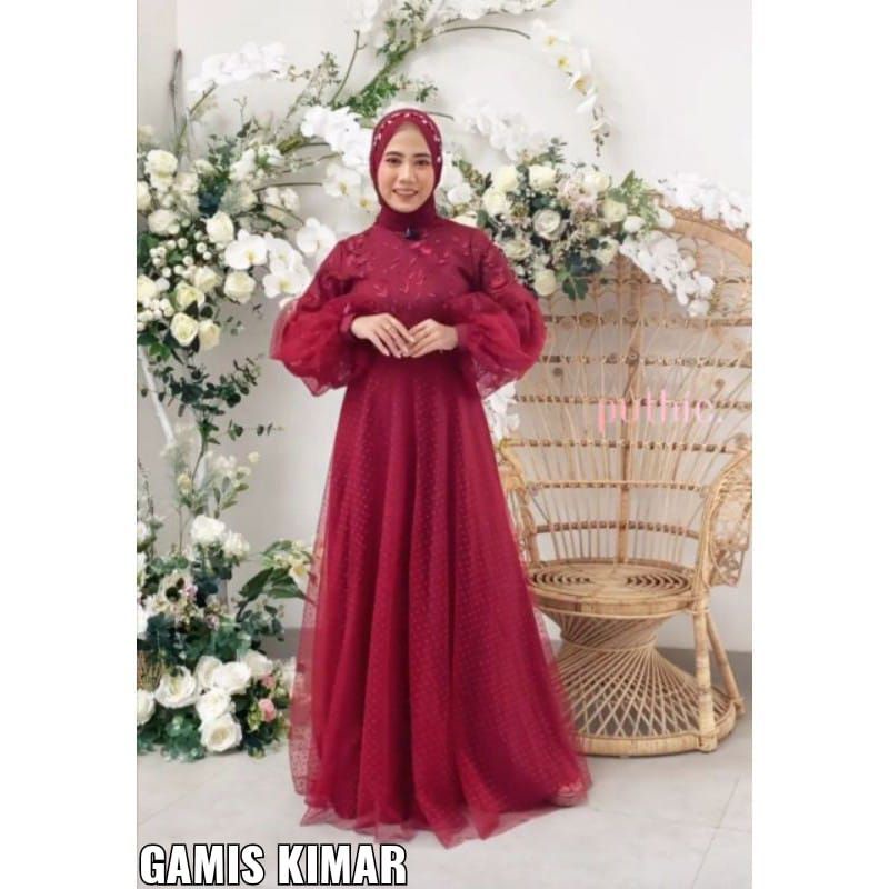 GAMIS KIMAR LENGAN BALON /GAMIS MUSLIM/GAMIS TILE DOT/GAMIS BROKLAT/DRESS MUSLIM