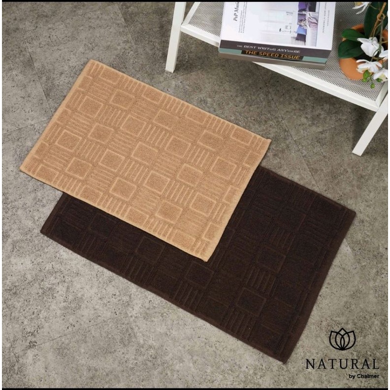 Keset Kaki Natural 40x60 Terry Towel by Chalmer Keset Kamar Mandi Keset dapur Serap air banyak Warna