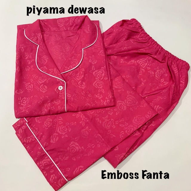 Piyama EMBOSS FANTA  bisa couple mom and kids