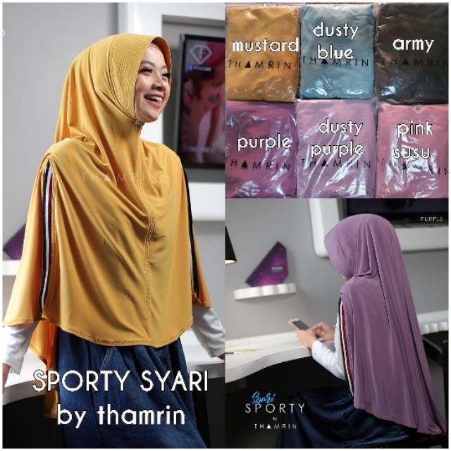 restok - Khimar syari sporty by thamrin