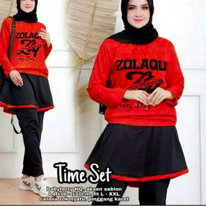 Modern.. 0baju olahraga wanita muslim pakaian senam zumba aerobic running / setelan baju olah raga s