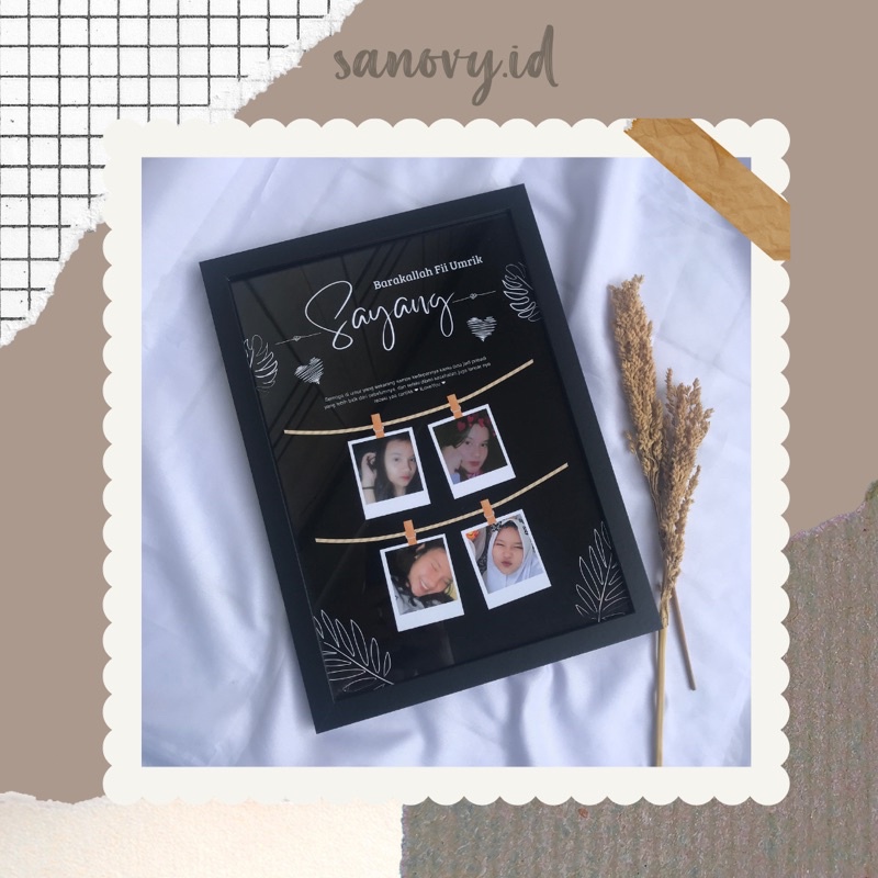 Kado buat pacar cowok 1 paket ultah / Cetak Foto Plus Bingkai Kaca Minimalis / Bingkai Wisuda / Bing