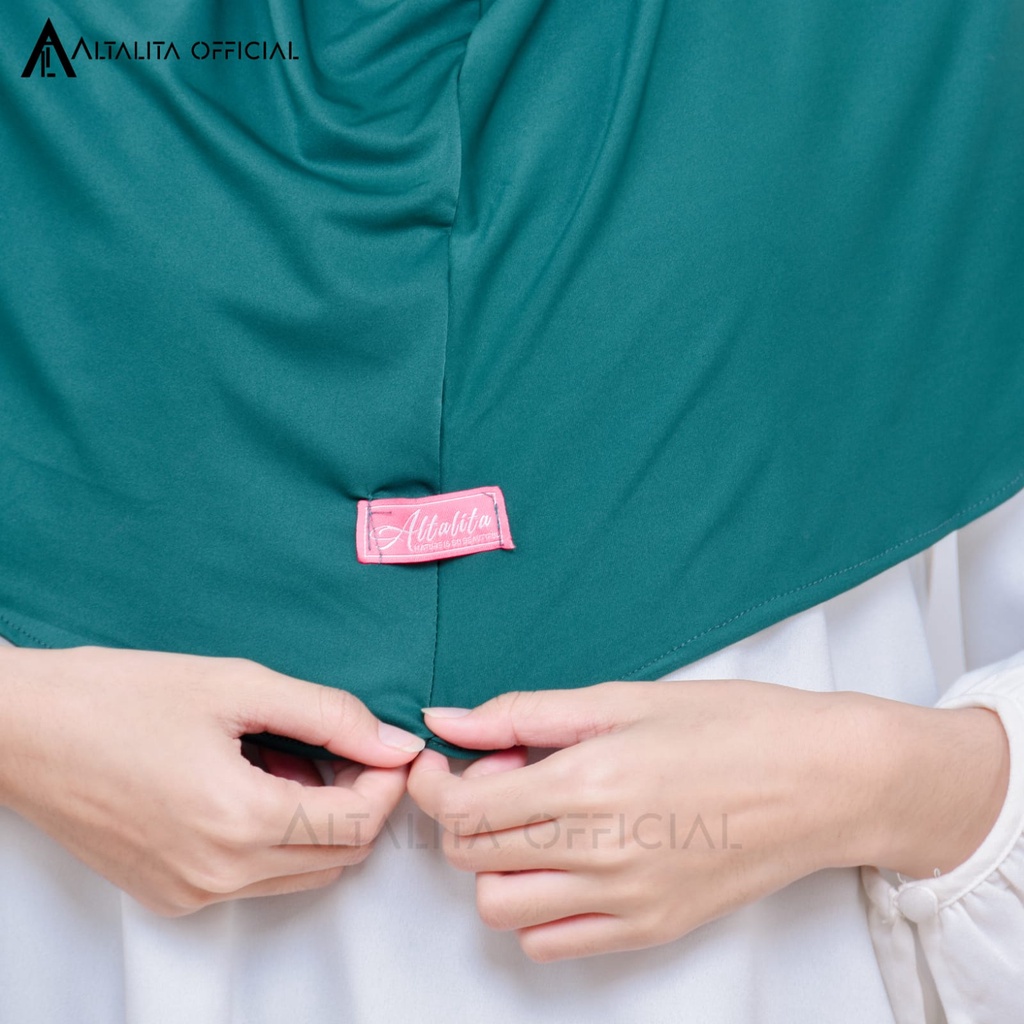 Altalita - Kerudung Hamidah Polos Olahraga Sekolah Spandek Jersey Premium Menutupi Dada