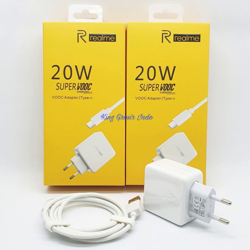 Charger Realme Tipe C ( Super VOOC 20 W / Fast Charging ) Original