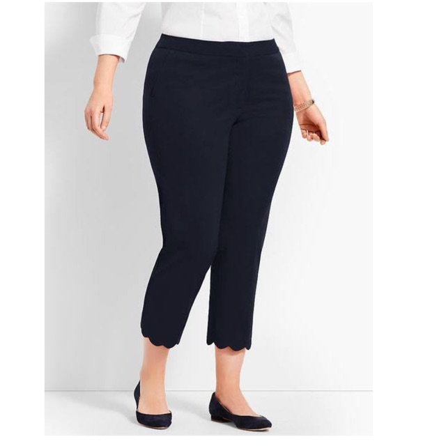 Talbots scallop ankle pants