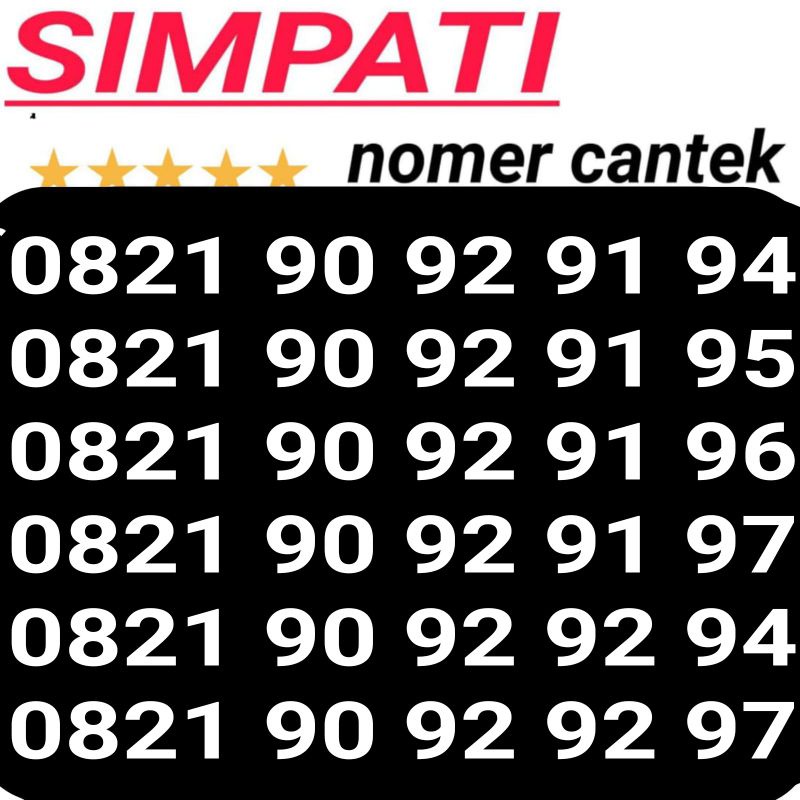 (combo sakti) kartu perdana Nomor Cantik Simpati 9x 9x 9x 9x