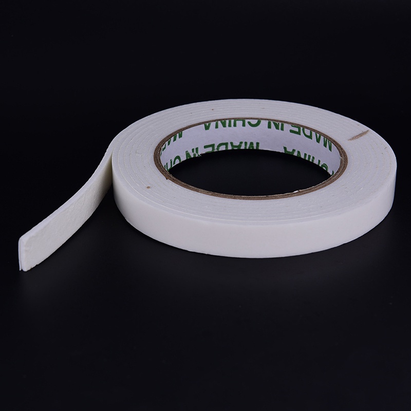 {LUCKID}1roll white strong double sided sticky tape foam double faced adhesive craft