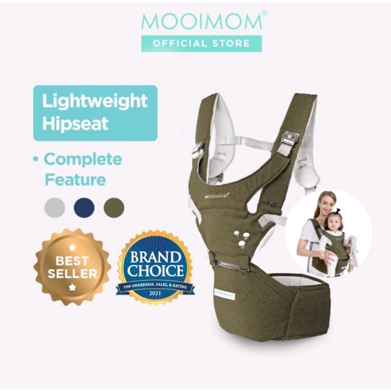 READY Gendongan Bayi Depan Mooimom Lightweight Hipseat Carrier