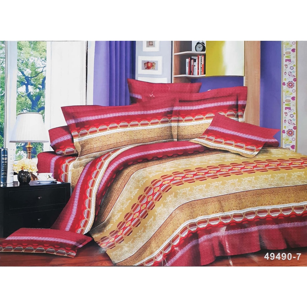 Bed Cover Seprai 1 set ukuran 180x200 Sprei Motif Terbaru Bahan Tebal