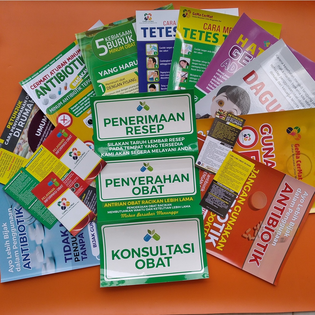 

PAKET APOTEK 3 -TATAGRAHA APOTEK- ISI 10 POSTER - 25 Lembar LEAFLET - STIKER Lasa - 25 Lembar FLYER