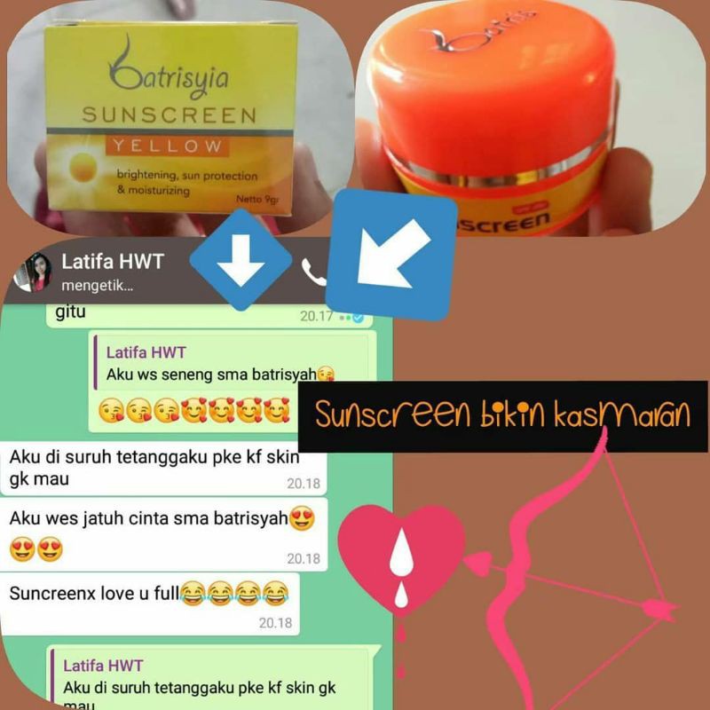 ( BISA COD ) SUNSCREEN BATRISYIA HERBAL/  BATRISYIA SUNSCREEN PEACH/YELLOW