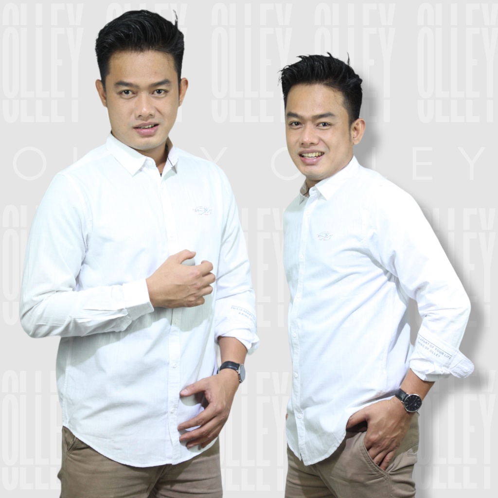 Kemeja sablon pria / Kemeja branded / Kemeja hem pria / Kemeja OLLEY