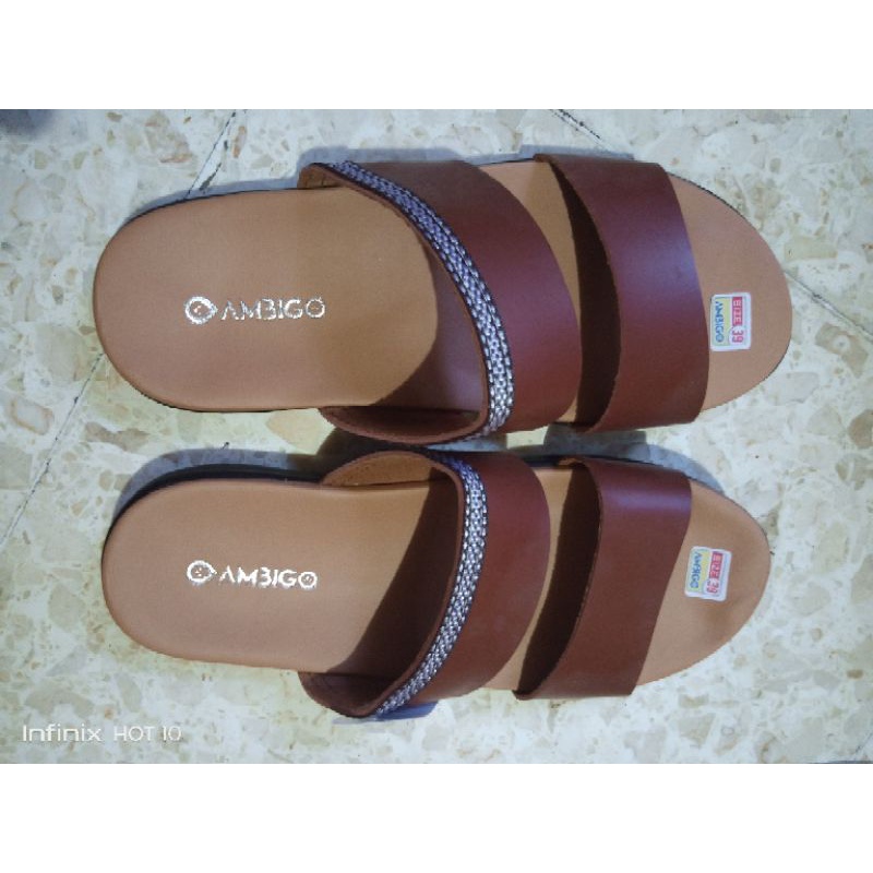 Sandal Pria Amigo kulit sintetis