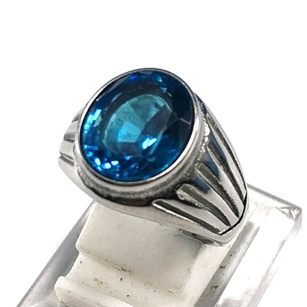 CINCIN TITANIUM PERMATA SWISS BLUE TOPAZ