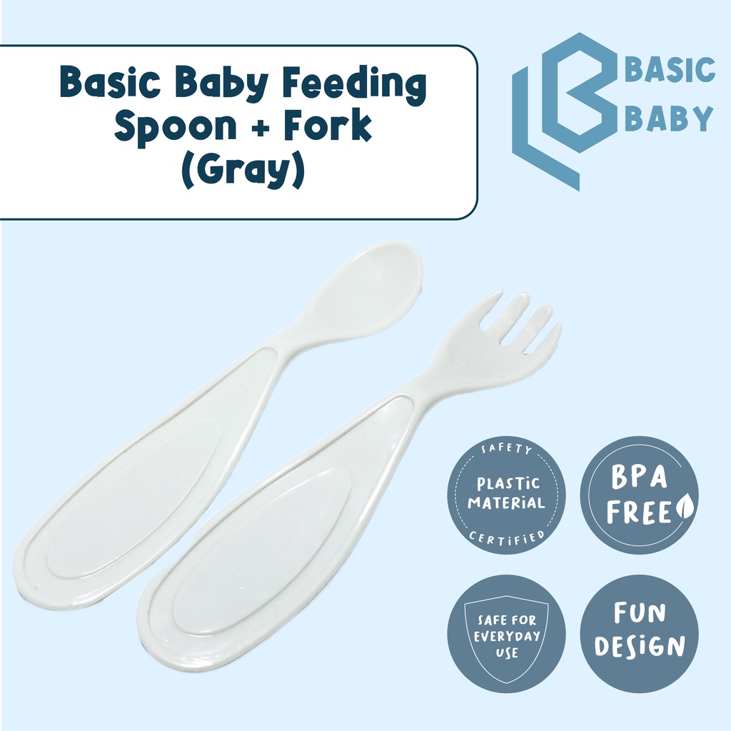 BASIC BABY FEEDING SPOON AND FORK