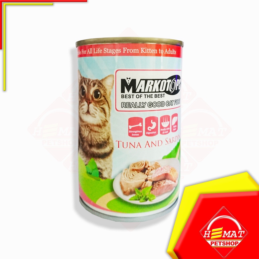 Makanan Kucing Markotop 400 Gram / Wet Food 400 Gram Kaleng