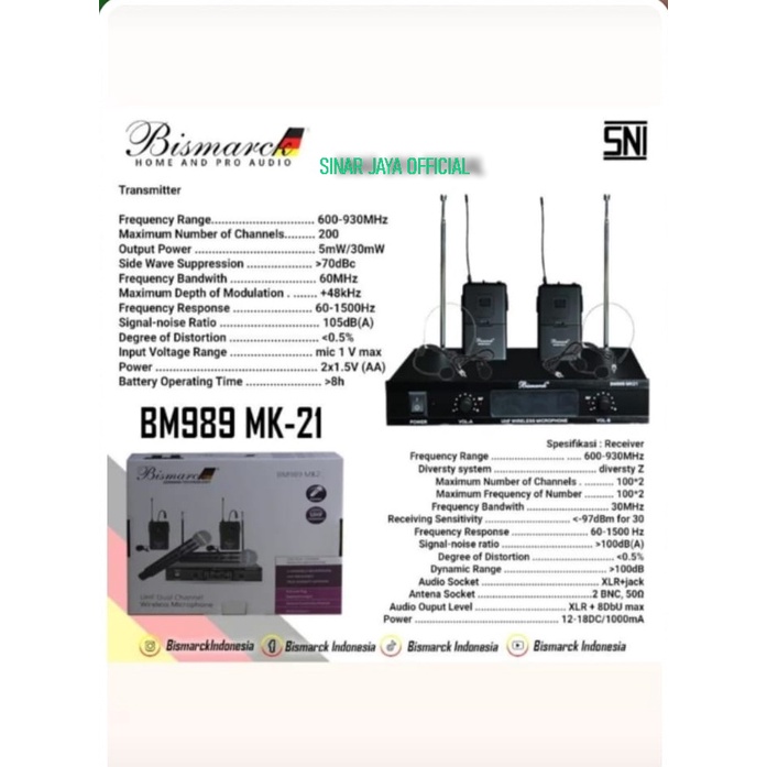 Mikrofon wireless Bismarck BM989