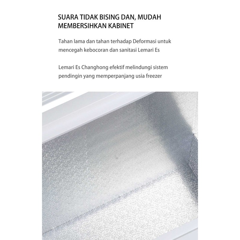 Changhong Chest Freezer CBD680 Kapasitas 600 Liter  (Fast Freezing) (Design Look Minimalis) ( Big Capacity) (Voltase Yang Stabil) (Perlindungan Tanpa Listrik) (Perlindungan Tanpa Listrik) (Hemat Listrik/Low Watt) (Voltase Yang Stabil)
