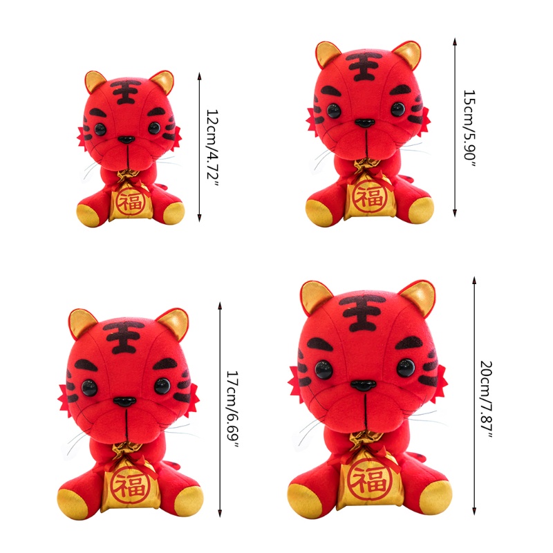 Mary Plush Tiger Mainan Boneka Maskot Harimau Untuk Boneka Good Luck Ornamen Anak Pres