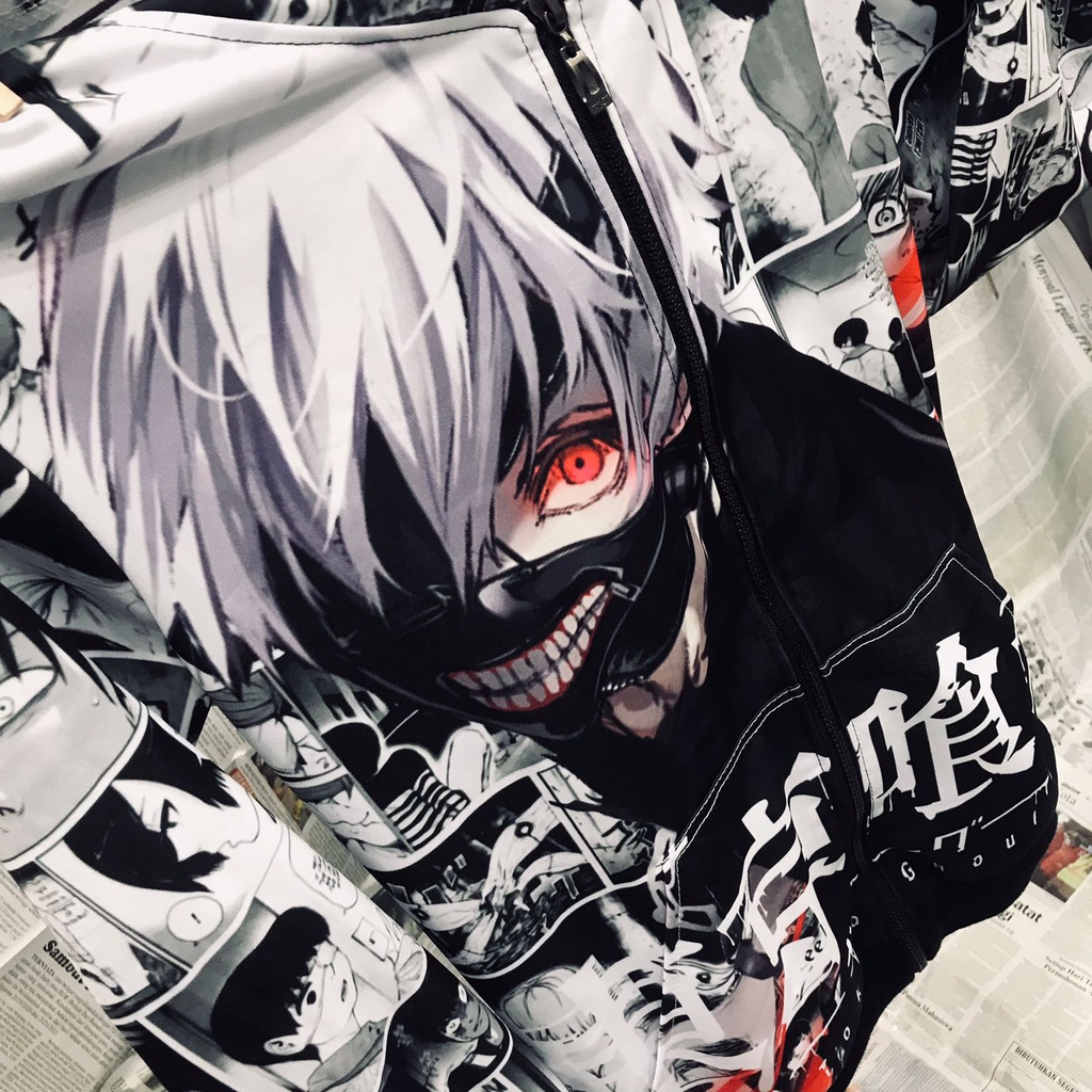 Jaket Kaneki Fullprint Tokyo Ghoul