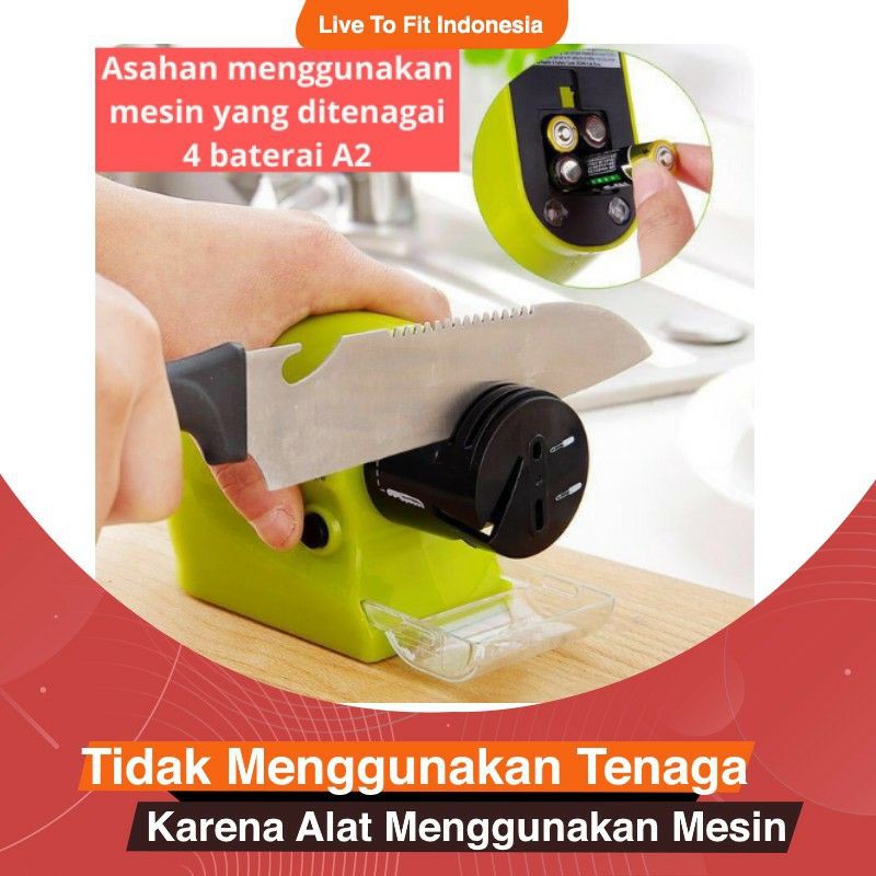 Alat Pengasah Pisau Otomatis / Swift Sharp Pengasah Pisau / Motorized Knife