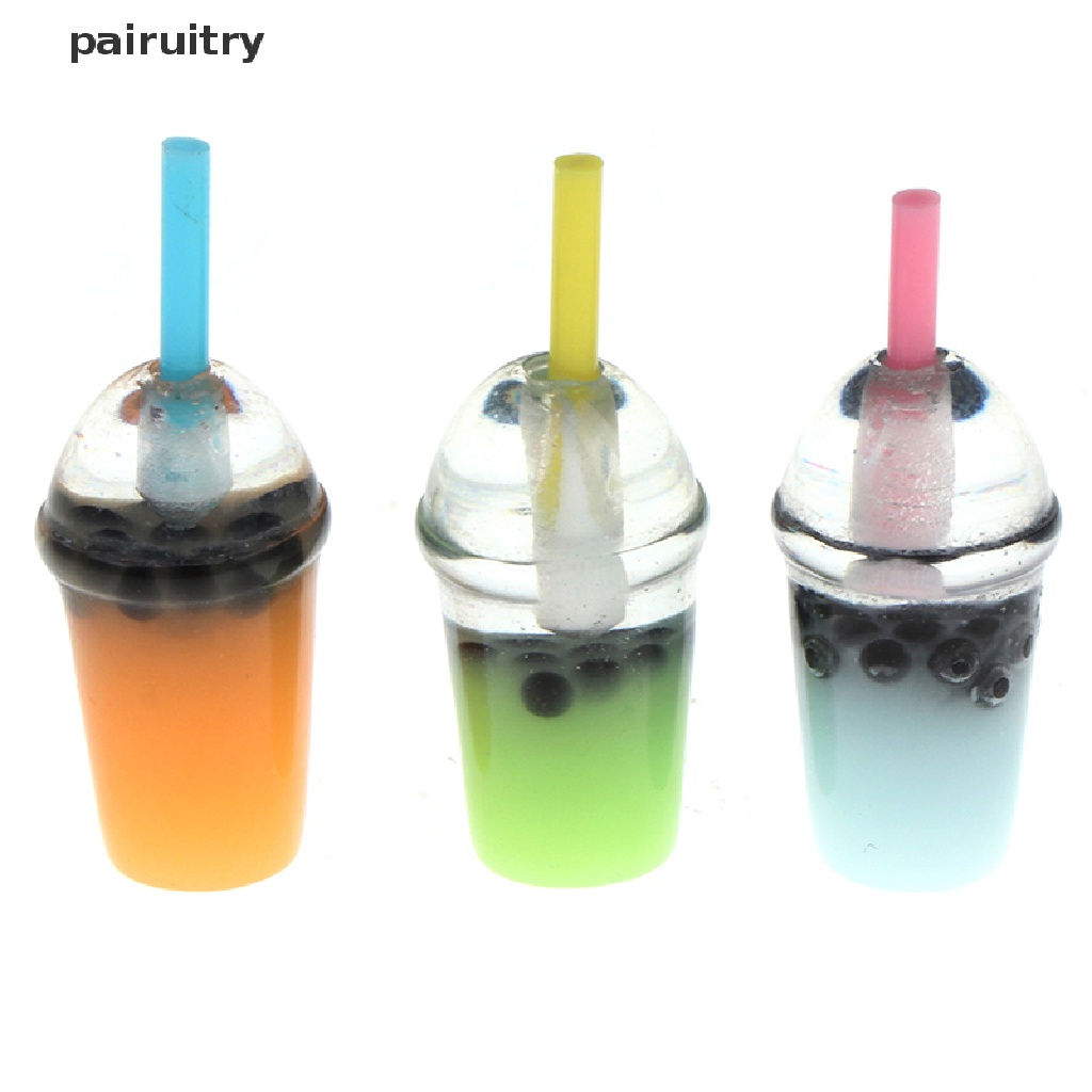 Prt 5Pcs Miniatur Gelas Pearl Milk Tea Aksesoris Dapur Rumah Boneka 1: 12 PRT